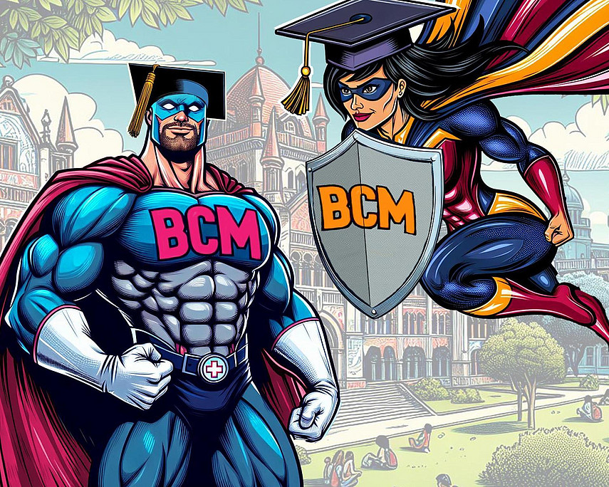 KI generierteer Superhelden mit BCM Guertel